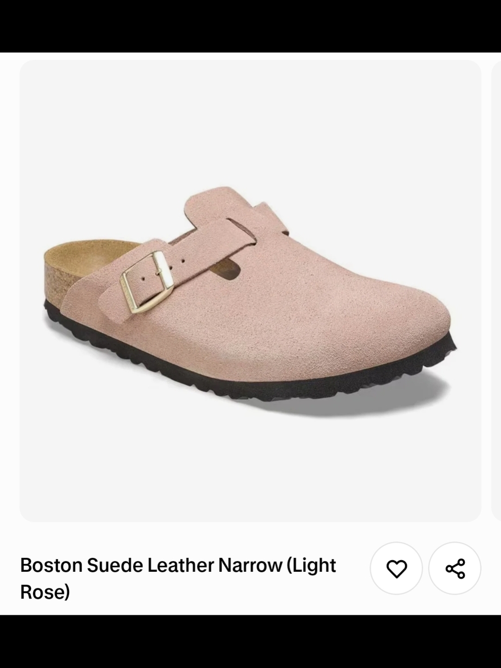 Light Rose Suede Birkenstock Clog